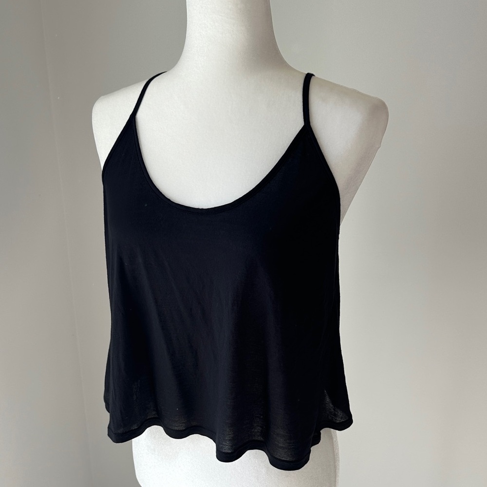 ALO Yoga Elegant Black Cami Crop Tank SMALL